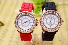 Womage Brand Women Dress Watch Fashion Floral Rhinestone Dial Lady Silicone Jelly Band Gift Clock Relogio Feminino Wristwatches 2024 - buy cheap