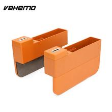 Vehemo автокресло Gap Dual USB коробка для хранения сидений щелевая Авто Коробка для хранения автомобилей ящик для хранения высокое Ёмкость Универсальный чашки держатель 2024 - купить недорого