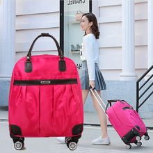 New Hot Fashion Women Trolley Luggage Rolling Suitcase Brand Casual Stripes Rolling Case Travel Bag on Wheels Luggage Suitcase 2024 - buy cheap