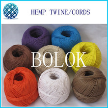 12 color 100% hemp cord (11pcs/lot)100m/ball,waxed hemp rope, hemp twine cord used in all kinds packing by free shipping 2024 - buy cheap