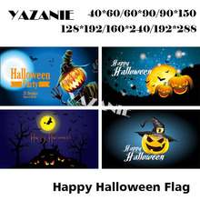 Yazanie-faixa de logotipo personalizada para festa no dia das bruxas, 60x90cm/90x150cm/120x180cm/160x240cm, para escritório/festival/decoração 2024 - compre barato