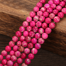 Natural Stone Beads  Rose red  Sediment Round Loose Beads For Jewelry Making 15.5" Pick Size 4 6 8 10 12mm Wholesale 2024 - buy cheap