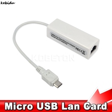 Kebidu-tarjeta adaptadora Lan Micro USB 2,0, Ethernet macho, 5 pines, 10/100Mbps, RJ45, para Android, PC, portátil, tabletas, Windows 2024 - compra barato