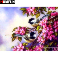 HOMFUN Full Square/Round Drill 5D DIY Diamond Painting "Birds and flowers" Embroidery Cross Stitch 3D Home Decor Gift A12196 2024 - buy cheap