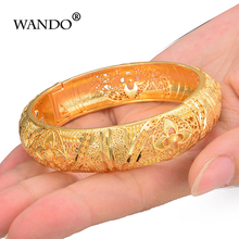 WANDO новейший широкий браслет в австралийском стиле для женщин, золотой, дубай, свадебный подарок, браслет, африканская арабская бонзер, ювелирные изделия wb152 2024 - купить недорого
