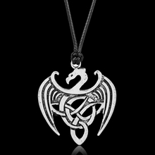 Norse Viking Dragon Necklace  Women Man Personality Colar Leather Rope Pendants&Necklaces 2024 - buy cheap