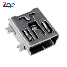 20 piezas Mini USB SMD 5 Pin hembra Mini B enchufe conector 2024 - compra barato