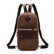 Винтажный холщовый рюкзак для мужчин, рюкзак для студентов, школьные сумки в стиле ретро, мужские сумки на плече на груди, треугольная задняя Сумка, Bolsas 2024 - купить недорого