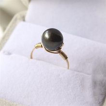 Кольца ручной работы с черным пресноводным жемчугом, позолоченные ювелирные изделия, хороший подарок, кольцо для женщин, стиле «Бохо» для женщин 2024 - купить недорого