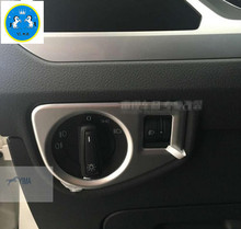 Yimaautotrims авто аксессуары Фары Лампы кнопка включения крышка отделка 1 шт. подходит для VW Volkswagen Touran 2016 2017 2018 ABS 2024 - купить недорого