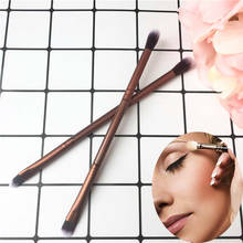 1 Pcs Hot Sale Metal Handle Cosmetics Makeup Brushes Eyelashes Blush Double Head Professional Bleached Beauty Eye Shadow Brush 2024 - buy cheap