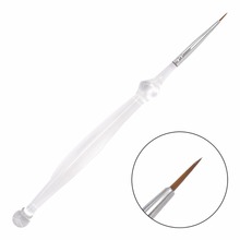 WUF 1 PC Professional Nails Pen Clear Handle Sable Nail Brushes Styling Tools Drawing Painting Brush Pen For Nails 12 2024 - buy cheap