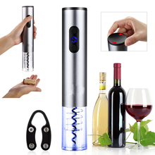 Silver Electric Wine Opener Electric Automatic Wine Bottle Opener Automatic Corkscrew With Foil Cutter And Vacuum Stopper 2024 - buy cheap