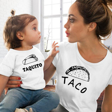 Taco and Taquito Family Matching Mom and Daughter Tshirts Mother and Me Shirt Summer Casual Mommy and Baby Matching Tee Outfits 2024 - buy cheap