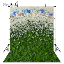 Neoback-cortina para fotografia, material em vinil, flores românticas, champanhe verde, fundos para estúdio de fotografia, p4115 2024 - compre barato