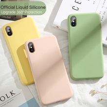 Capa de silicone líquido para iphone, capa atualizada de silicone com cor lisa para iphone 6, 6s, 7, 8, plus, x, xs max, xr, 11, 12, 13, mini max 2024 - compre barato
