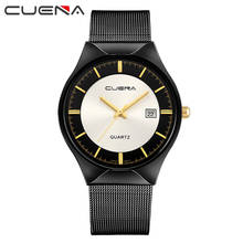 CUENA Men Quartz Watches Brand Fashion Luxury Man Waterproof Stainless Steel Watch Casual Top Wristwatches 6621G 2024 - buy cheap