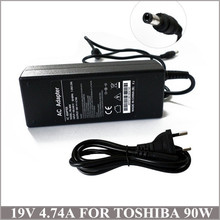Adaptador de CA de 19V 4.74A 90W, cable de enchufe cargador de portátil para Notebook Toshiba Satellite 1600 1700 1900 1905 2024 - compra barato