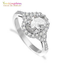 Cubic Zirconia Engagement Rings Wholesale White gold Color Crystal Fashion Fashion Wedding Jewelry For Women 2024 - buy cheap