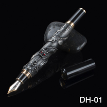 JINHAO-pluma estilográfica de plata antigua de dragón oriental, pluma de escritura para oficina, negocios y escuela 2024 - compra barato