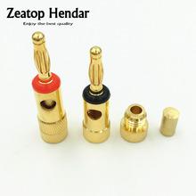10Pcs High Quality 4mm Banana Plug Spiral Type 24K Gold Screw Stereo Speaker Audio Copper Terminal Adapter Electronic Connector 2024 - buy cheap