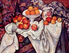 Paul cezanne reprodução de pintura a óleo, maçã e laranja, frete grátis, artesanal, de alta qualidade 2024 - compre barato
