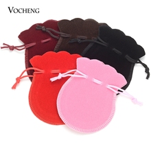 50pcs/lot High Quality  gourd shape Velvet Packing Bag Pouches 5 colors 4 Sizes for Jewelry Gift NN-663 2024 - купить недорого