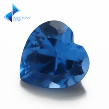 Размер 3x3 мм ~ 10x10 мм 109 # в форме голубого сердца синтетический шпинель синий камень для ювелирных изделий 2024 - купить недорого