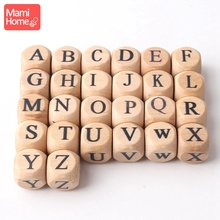 Mamihome 10pc Wood English Letter Beads Baby Teething Chew Toy DIY Making Nursing Bracelet Necklace Gifts Children'S Goods Toys 2024 - buy cheap