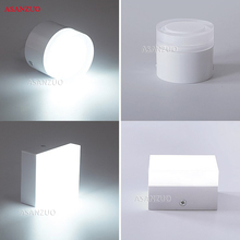 Painel de luz de led redondo e quadrado, 7w, 12w, embutido, para embutir no teto, com driver, frete grátis