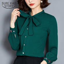 Fashion 2019 womens tops blouses plus size chiffon blouse shirt long sleeve women shirts bow collar office blouse women 2586 50 2024 - buy cheap