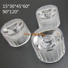 Free shipping 50pcs dia20mm waterproof clearly led lens holder  15//30/45/60/90/120 degree led collimator lens 2024 - buy cheap