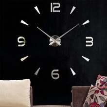 new home decor large roman mirror fashion diy modern Quartz clocks living room 3d wall clock watch 2024 - buy cheap