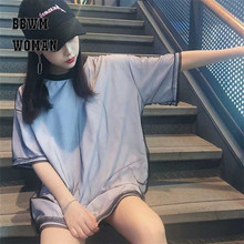 Spring and Summer Short Sleeve T Shirt Female Long Loose Plus Size Korean Student  Clothes Tee Tops ZO1784 2024 - buy cheap