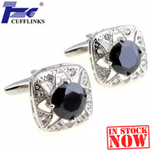 Black Stone Cufflink Cuff Link 2 Pairs Free Shipping Promotion 2024 - buy cheap
