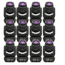 Refletor de led cabeçote móvel giratório, sistema de shows, discoteca, casamento, dj, 12 lâmpadas, 200w 2024 - compre barato