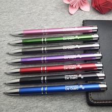 Hot !! 10pcs/lot Personalized coloful metal pen for customized logo printing with your company address/email/telephone FREE 2024 - buy cheap