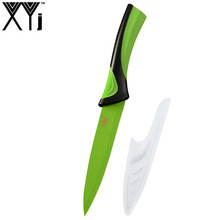 XYj 5'' Stainless Steel Kitchen Knife Green Comfortable Handle Thin Sharp Blade Utility Knife Kitchen Gadgets Cooking Tools 2024 - buy cheap