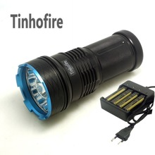 Tinhofire 20000 lumens King 12T6 LED flashlamp 12 x CREE XM-L T6 LED Flashlight Torch For Camping Hunting Lamp +Battery charger 2024 - buy cheap