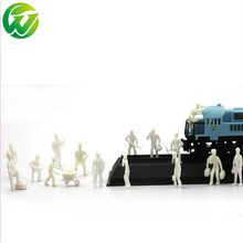 100 unids/lote HO 1/87 figuras de modelo a escala, figuras de trabajadores de trenes sin pintar en blanco, modelo de personas 2024 - compra barato