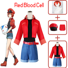 Full Set Cells At Work Erythrocyte Red Blood Cell Cosplay Costume Red Blood Cell Hataraku Saibou Women Halloween Cosplay Outfits 2024 - buy cheap