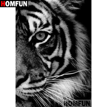HOMFUN 5D DIY Diamond Painting Full Square/Round Drill "Animal tiger"3D Embroidery Cross Stitch gift Home Decor A00206 2024 - buy cheap