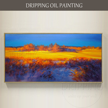 Pintura al óleo de paisaje abstracto moderno para decoración de sala de estar, pintura al óleo, pintada a mano, sin marco 2024 - compra barato