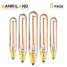 Ganriland T20 Tubular Lamp Retro LED Long Filament Amber Glass Bulb 1W 2200K E12 110V E14 220V Chandelier Pendant Light Dimmable 2024 - buy cheap