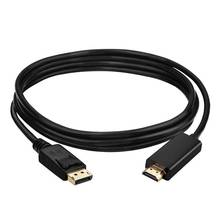 Кабель Male-Male 1,8 м DP-HDMI Mini Displayport to HDMI кабель аудио адаптер конвертер для ПК ноутбука HD проектор 2024 - купить недорого