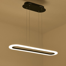 Черный/белый минимализм современный светодиодный подвесной светильник s столовая Подвесная лампа офисный подвесной светильник s скандинавский подвесной светильник 2024 - купить недорого