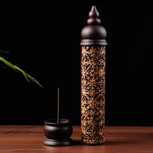 Handmade creative hollow Walnut stand incense burner wood incense heaters lying incense box hot sale 2024 - buy cheap