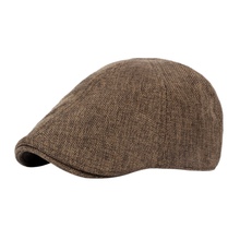 Классический Glof шляпа джентльмена дышащая Ретро утка шляпа мужская Передняя шапка Британский ветер грубое белье берет 2024 - купить недорого