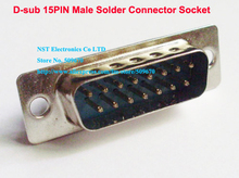Free Shipping/25PCS/High Quality D-Sub 15PIN Male Solder Connector Socket, PC Use New 2024 - buy cheap