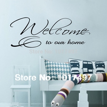 Pegatinas de vinilo para pared, cartel de bienvenida a nuestro hogar, decoración del hogar 2024 - compra barato